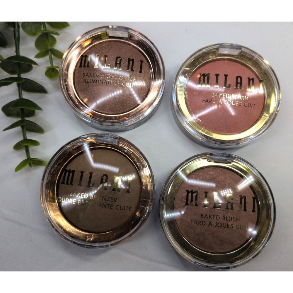 SEALED LOT 4🥰Milani Baked Highlighter Bronzer Blush Rosa Tuscan Luminoso Berry